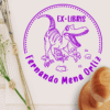 Ex Libris T-Rex Rugiendo