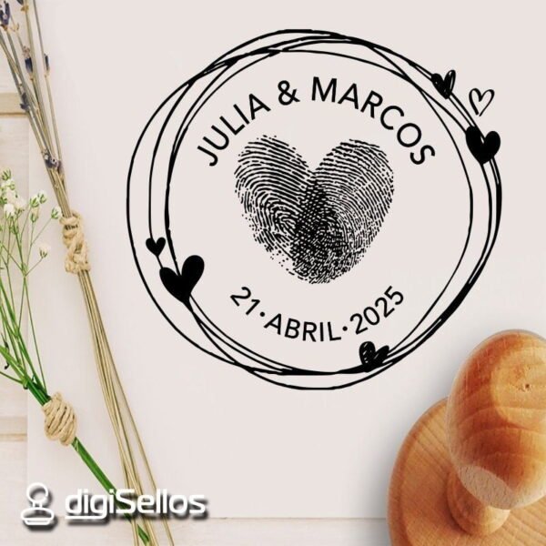 Sello Boda Huellas - Imagen 2
