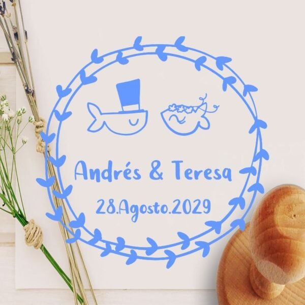 Sello Boda Pececillos - Imagen 2