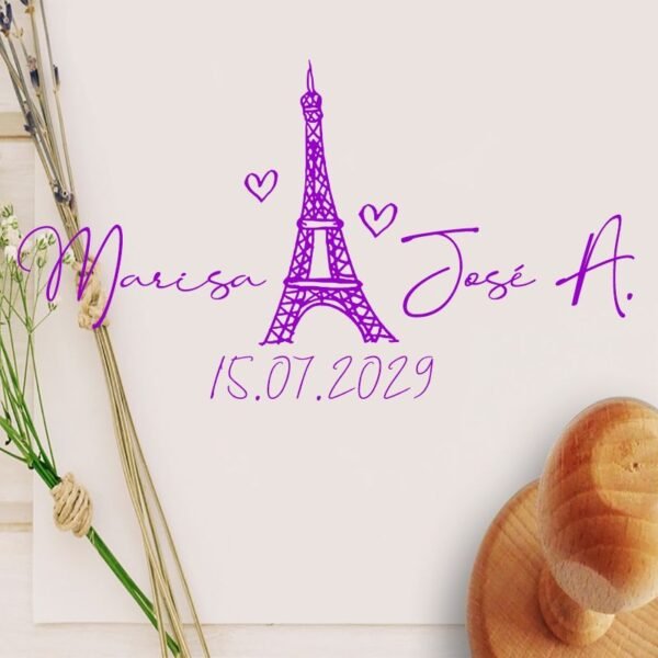 Sello Boda Torre Eifel - Imagen 2