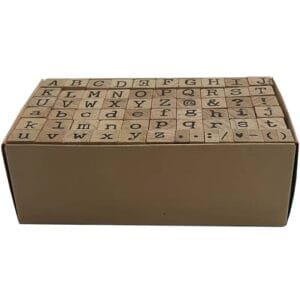 Juego de Sellos de Madera 64 Piezas